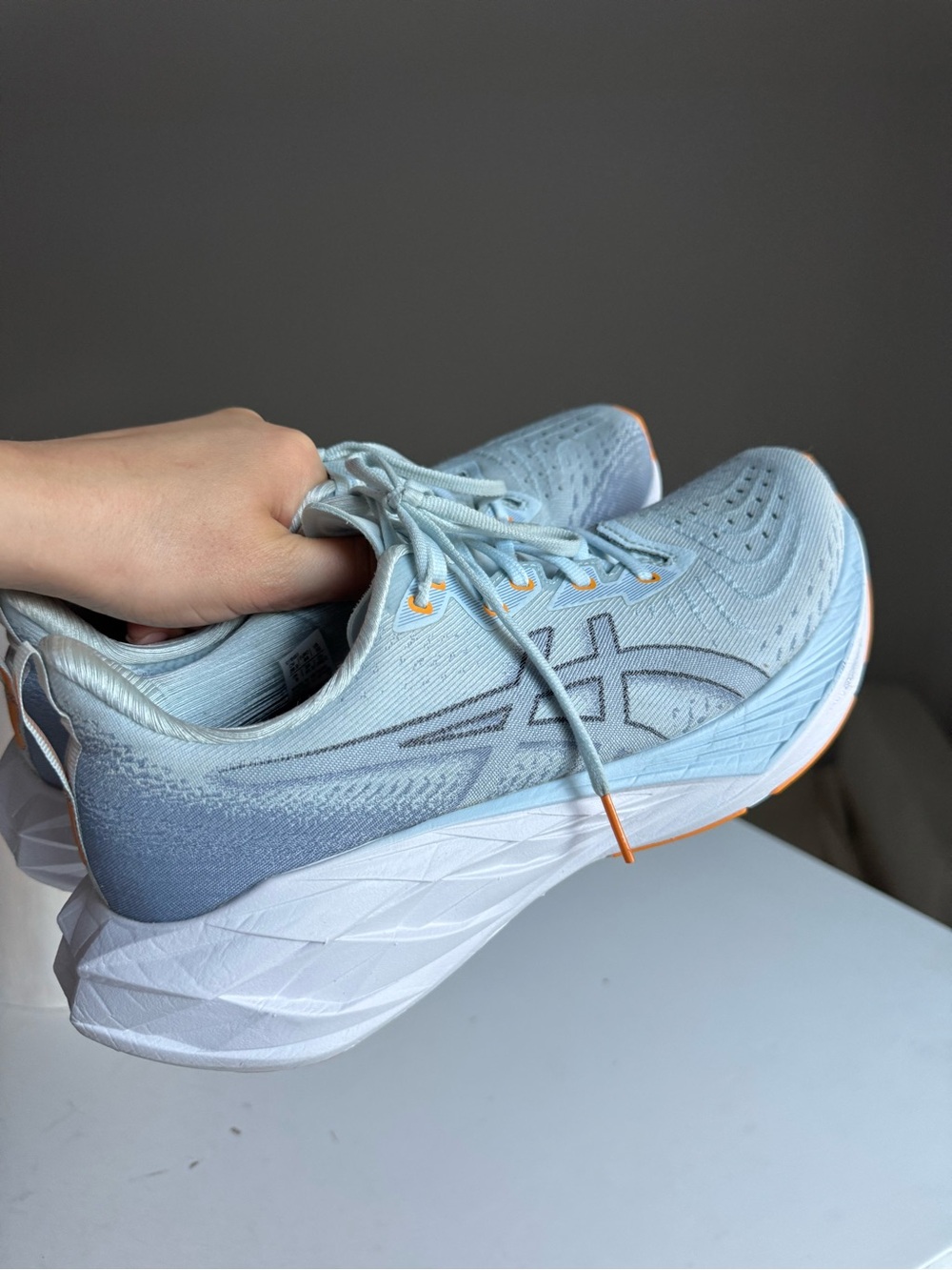 ASICS Novablast 3 Running Shoes Light Blue Orange – Men’s Size 10 - Picture 3 of 15